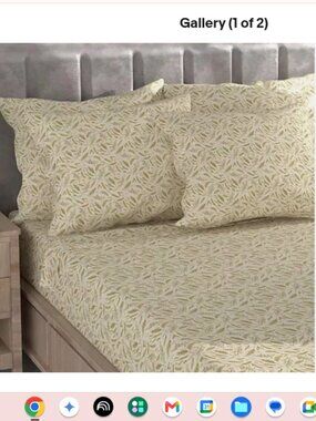 Home Reflections Double Brushed Halloween 6pc Sheet Set-Wheat-Full-NEW-H492801